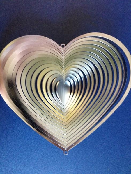 Windspiel Herz Klein mi 2 Oesen